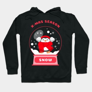 Xmas Season Snow Penguin (Red) Hoodie